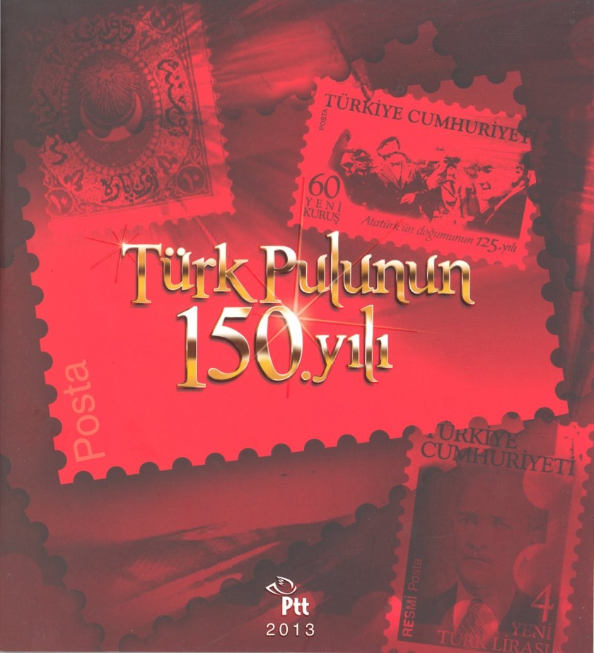 Türk pulunun 150. yılı portföyü kapak