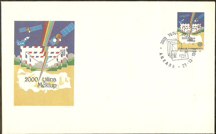 2000 yılına mektup antiye zarf - 23 Ekim 1986