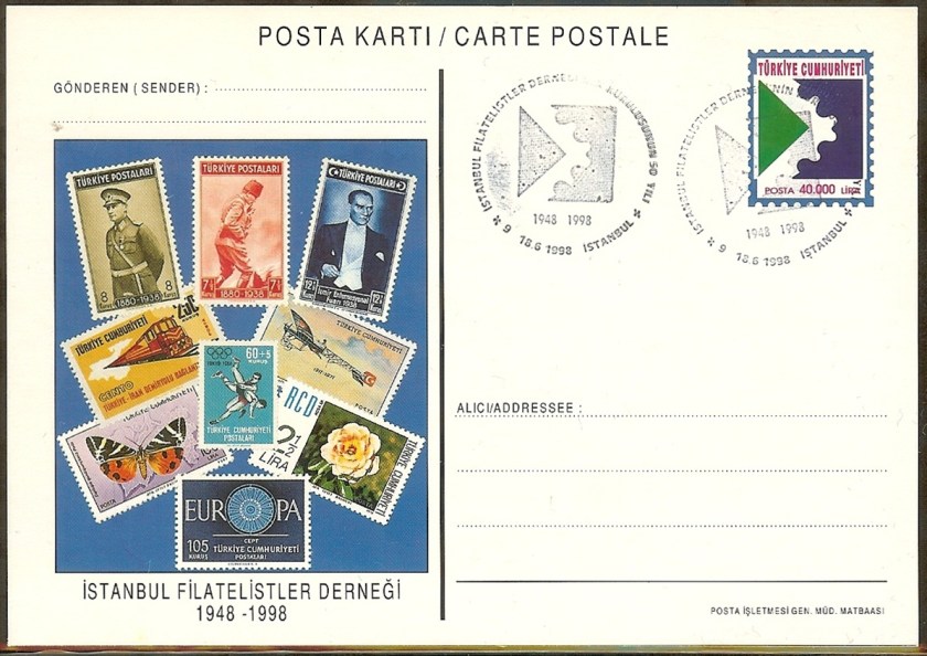 İstanbul Filatelistler derneği 50. yıl - 18 Haziran 1998