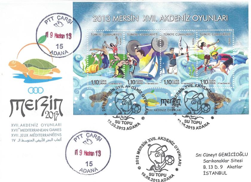 Akdeniz Oyunları Su topu damgası Adana