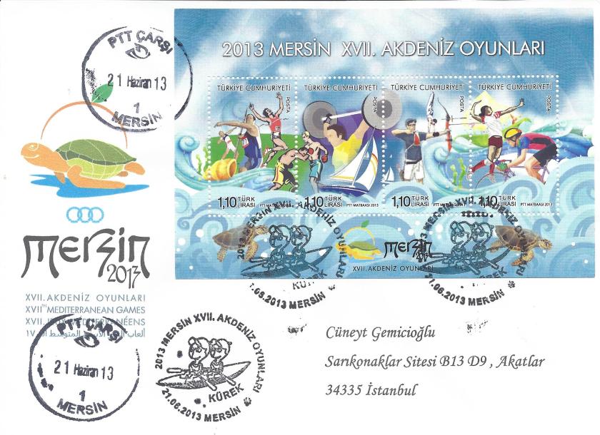 Akdeniz Oyunları Kürek damgası Mersin