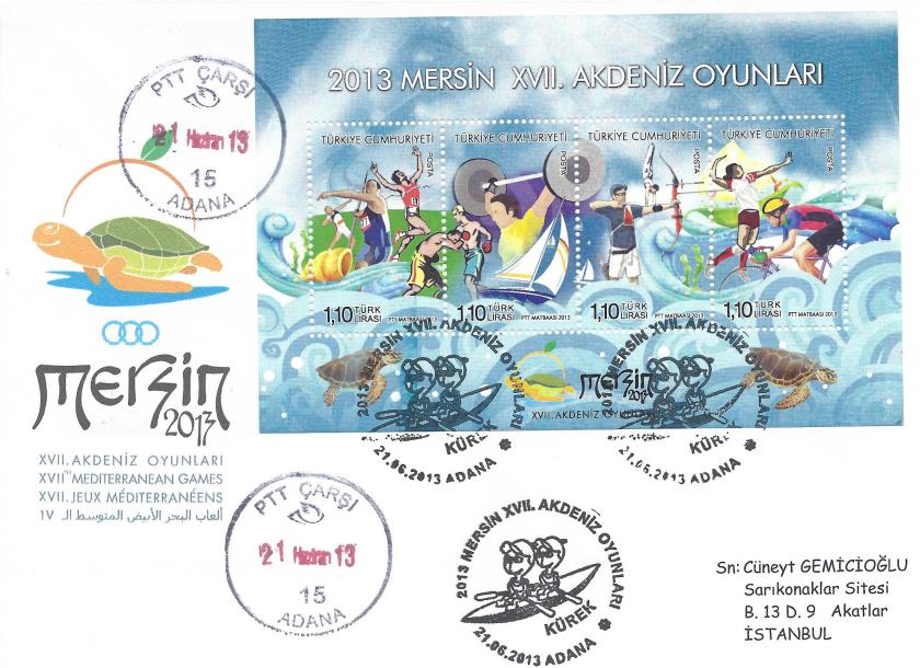 Akdeniz Oyunları Kürek damgası Adana