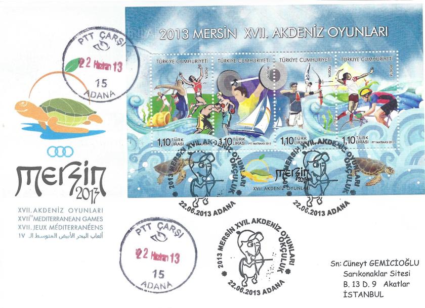 Akdeniz Oyunları Okçuluk damgası Adana