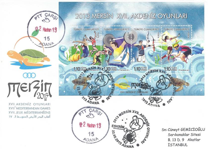 Akdeniz Oyunları Eskrim damgası Adana