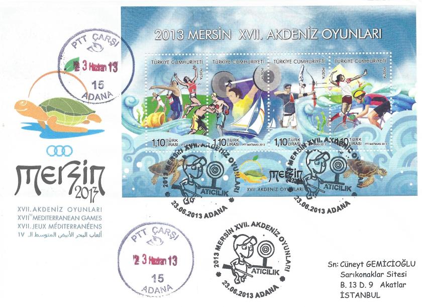 Akdeniz Oyunları Atıcılık damgası Adana