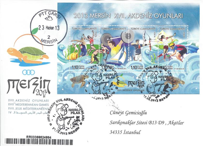 Akdeniz Oyunları Havalı Pilak damgası Mersin