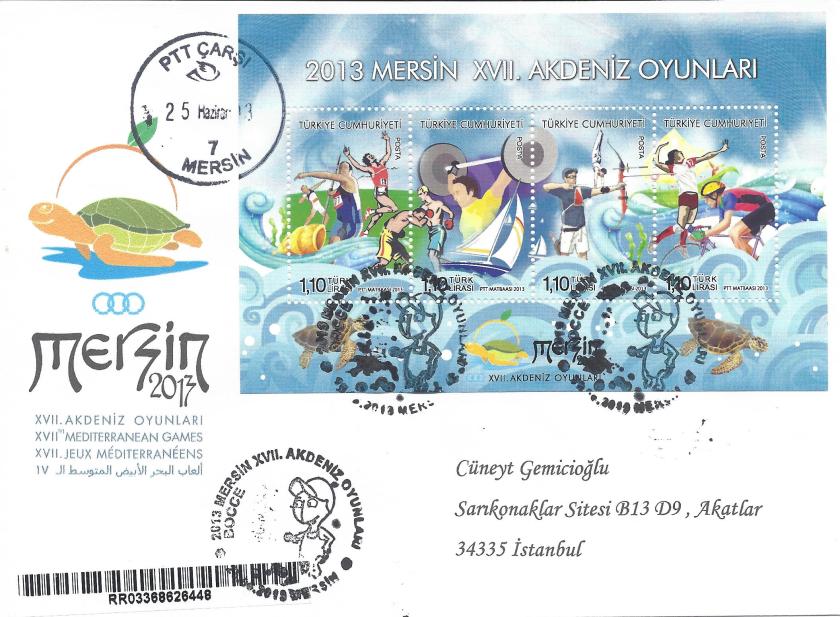 Akdeniz Oyunları Bocce damgası Mersin