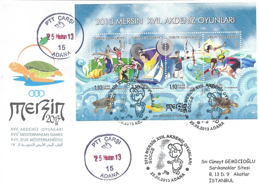 Akdeniz Oyunları Bocce damgası Adana