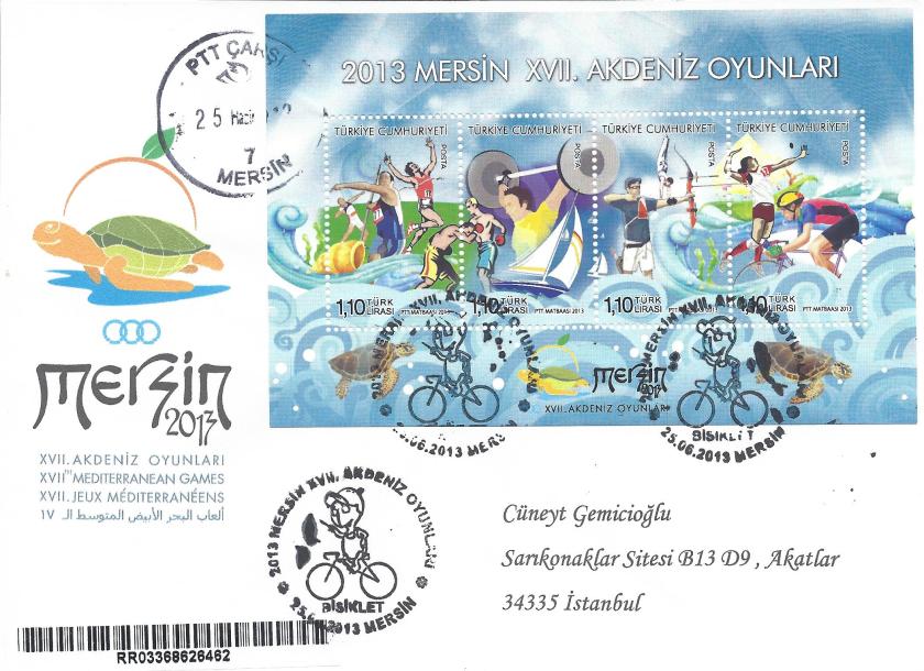 Akdeniz Oyunları Bisiklet damgası Mersin
