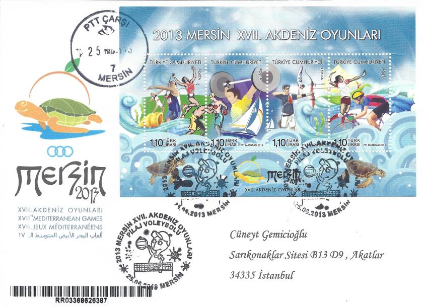 Akdeniz Oyunları Pilaj Voleybolu damgası Mersin