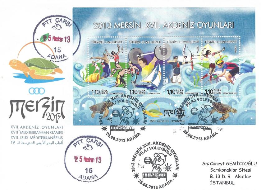 Akdeniz Oyunları Pilaj Voleybolu damgası Adana
