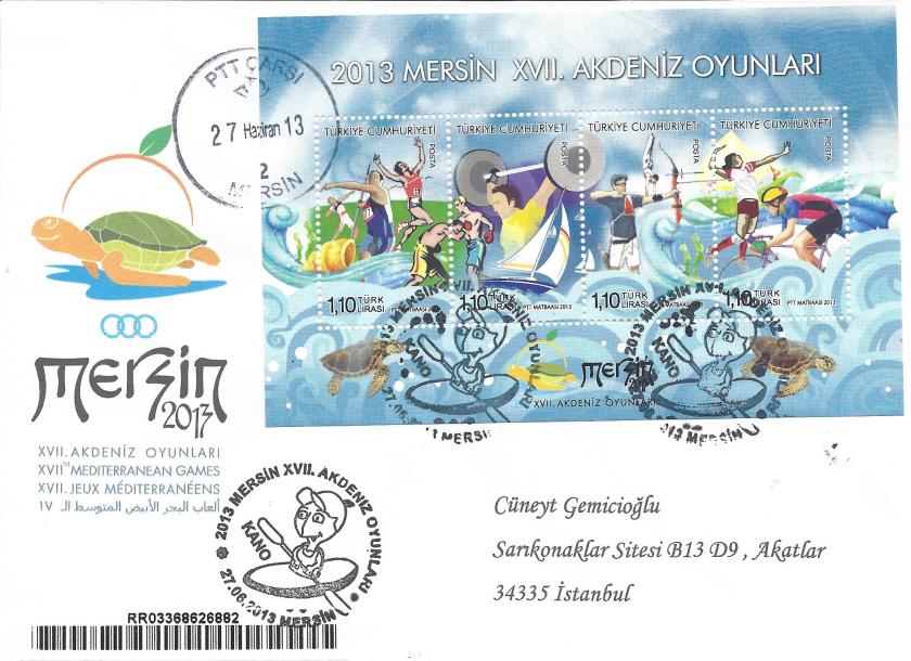 Akdeniz Oyunları Kano damgası Mersin