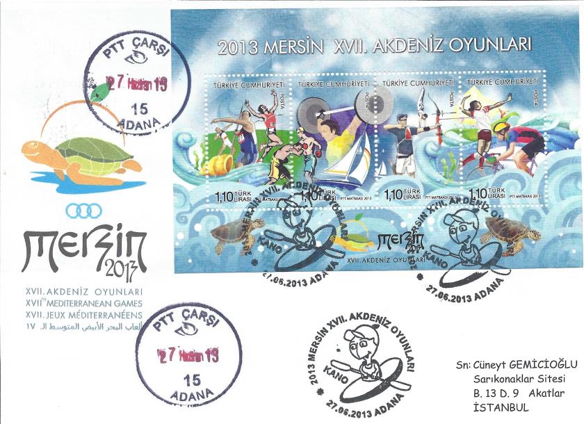 Akdeniz Oyunları Kano damgası Adana