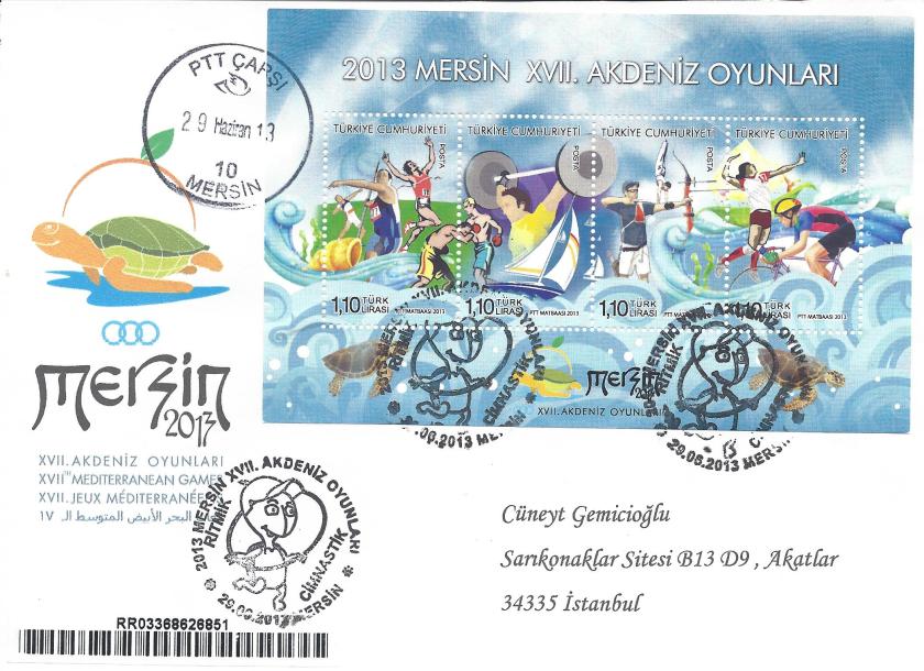 Akdeniz Oyunları Jimnastik damgası Mersin