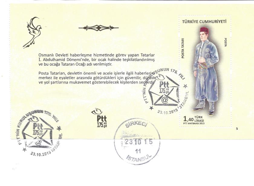 Posta Tatarı resimli ilk gün zarfı