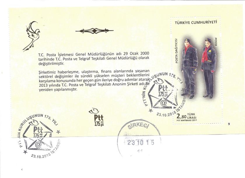 Posta Dağıtıcısı resimli ilk gün zarfı