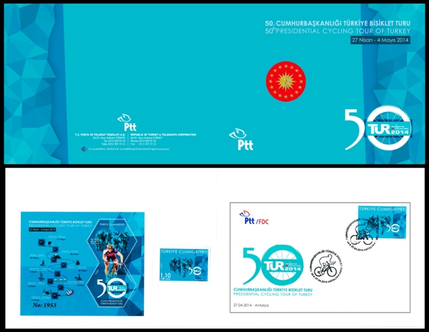 Cumhurbaşkanlığı bisiklet turu pul portföyü
