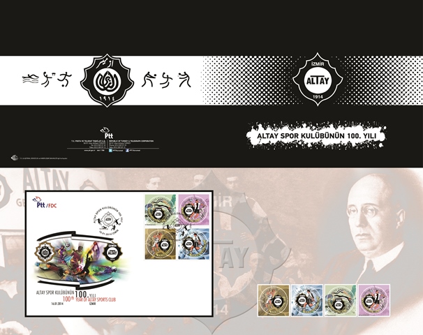 Altay Kulübünün 100. yılı pul portföyü