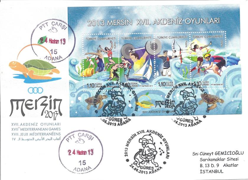 Akdeniz Oyunları Güreş damgası Mersin