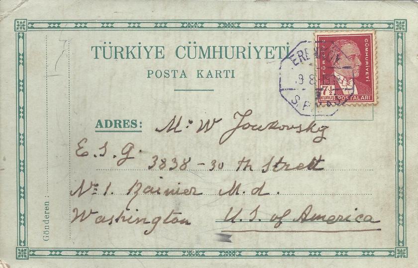 Pul yapıştırılarak kullanılması gereken PTT formüler posta kartı