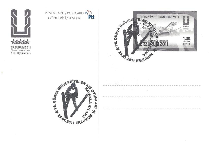 2011 Erzurum oyunları kayakla atlama damgası