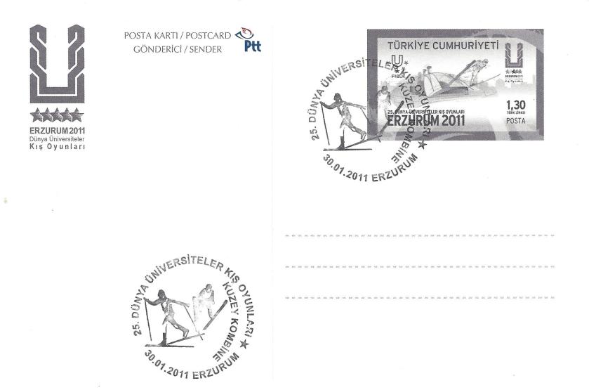 2011 Erzurum oyunları kuzey kombine damgası