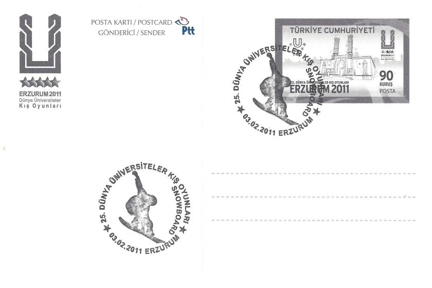 2011 Erzurum oyunları snowboard damgası