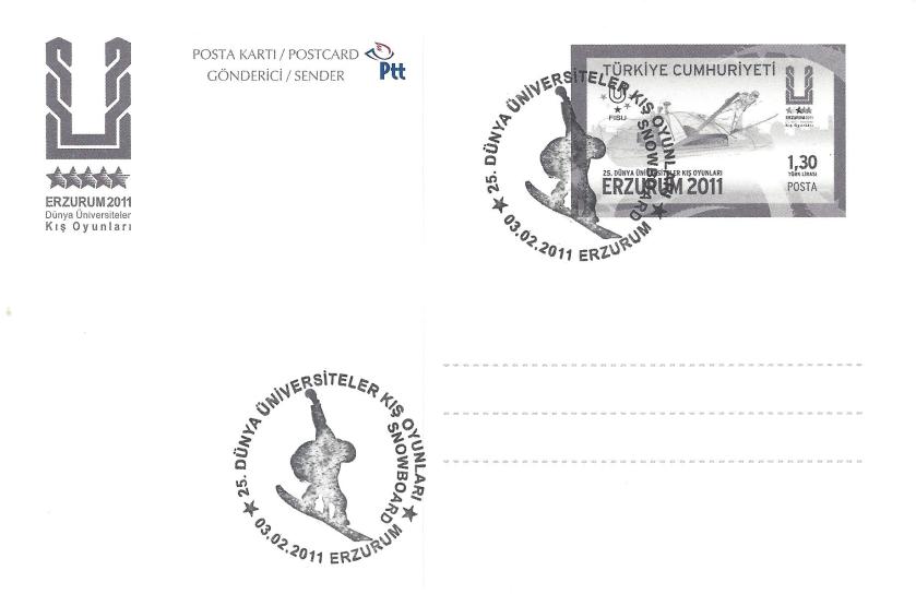 2011 Erzurum oyunları snowboard damgası