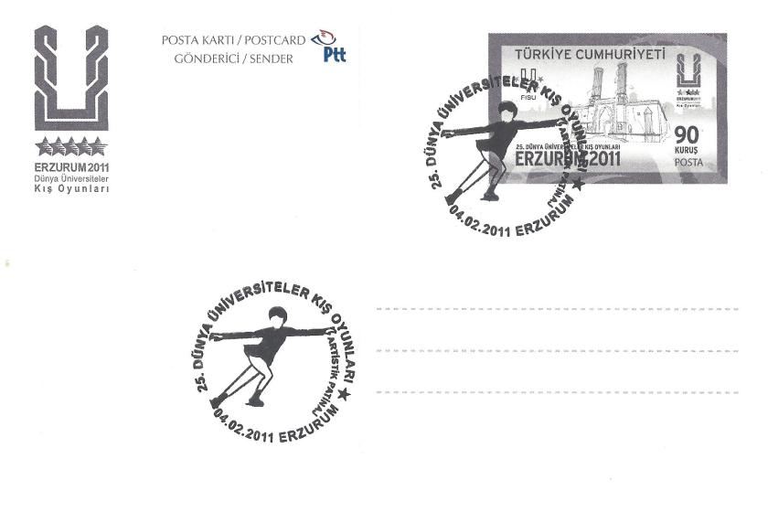2011 Erzurum oyunları artistik patinaj damgası
