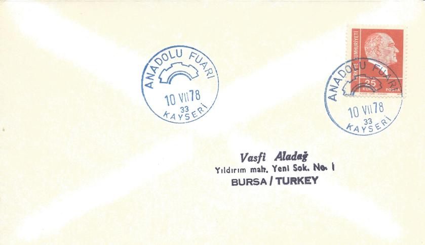 Anadolu fuarı- Kayseri turistik damga - 1978