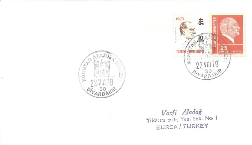 Komutan Atatürk müzesi - Diyarbakır turistik damga 1979
