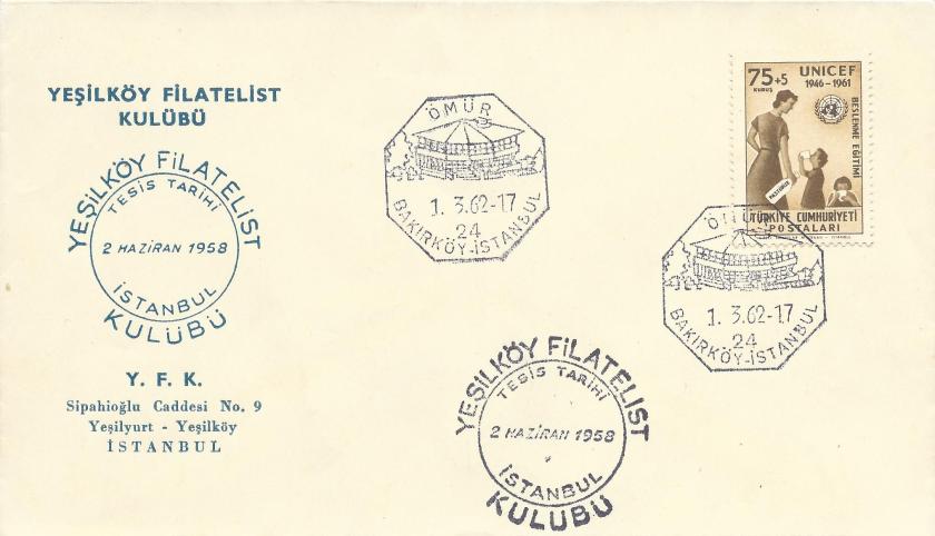 Ömür-Bakırköy turistik damga - 1962