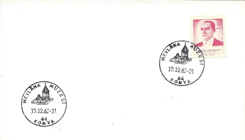 Mevlana müzesi turistik damga - 1962