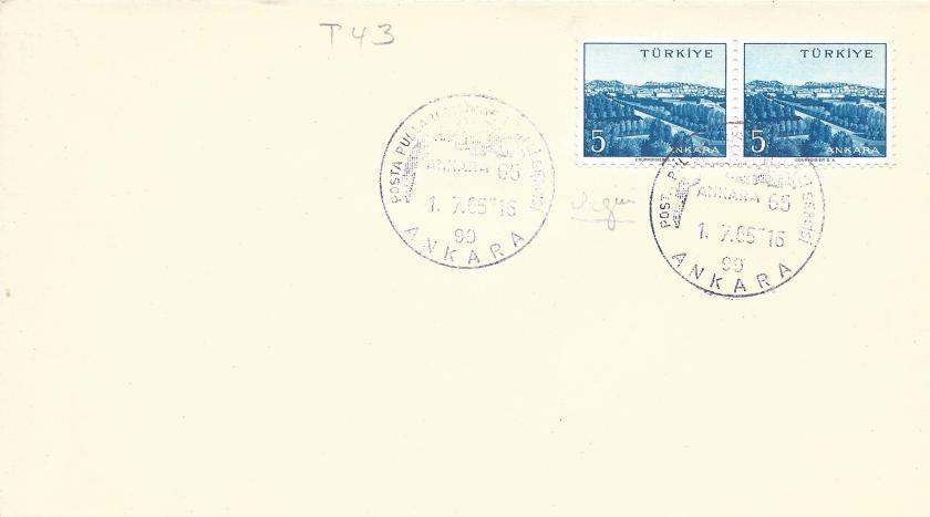 Ankara 65 Türkiye milli pul sergisi resimli damga - 1965