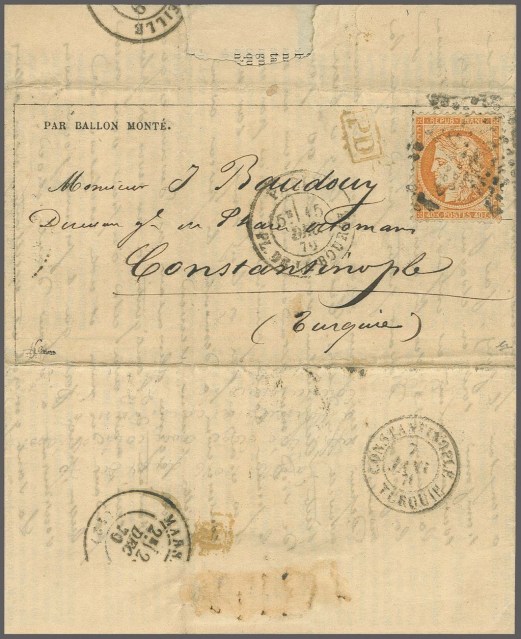 1870'de İstanbul'a gelmiş Ballo Monte hava postası