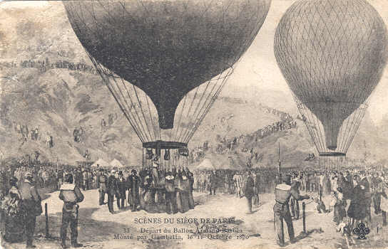 1870 Ballon Monte hava posta taşıması